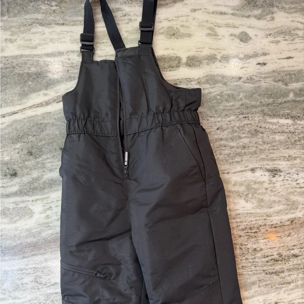 Swiss Tech Kids Black Snow Overalls Youth Large 10-12